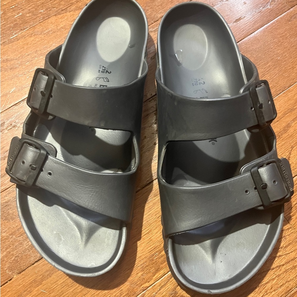 Unbranded Men's Black Dual-Buckle Slide Sandals